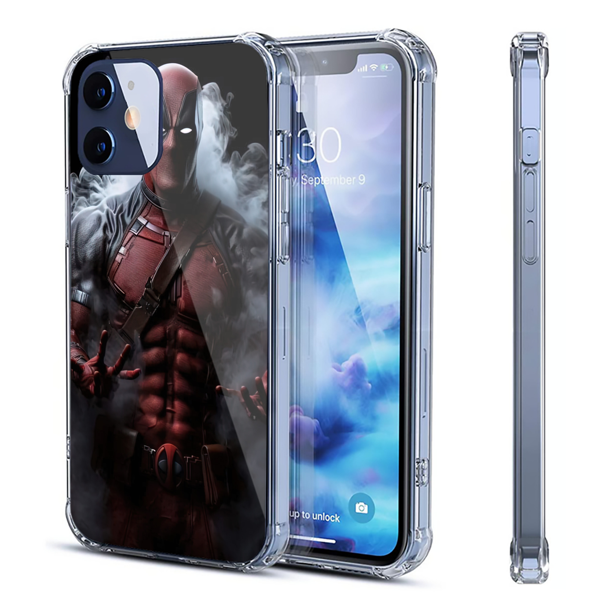 （画像用） Deadpool デッドプール 【iPhone 12シリーズ対応】透明スマホケース（クリアソフトケース）